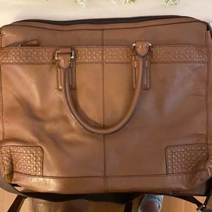 Coach briefcase Bag- Brown Leather - serial #C1393-F70454